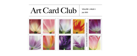 Vol 1 - Issue 3 Stamp Art and Artist Newsletter. Sunrises and Tulips