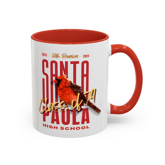 Design #2 - Reunion Accent Red Coffee Mug, 11oz Abstract Cardinal