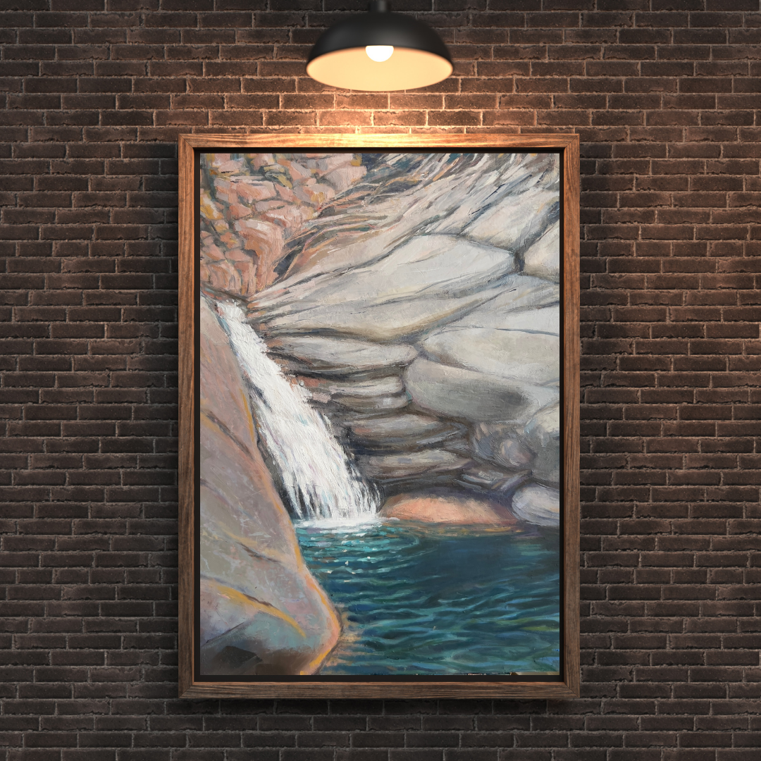 SESPE WATERFALL - Original Oil Painting