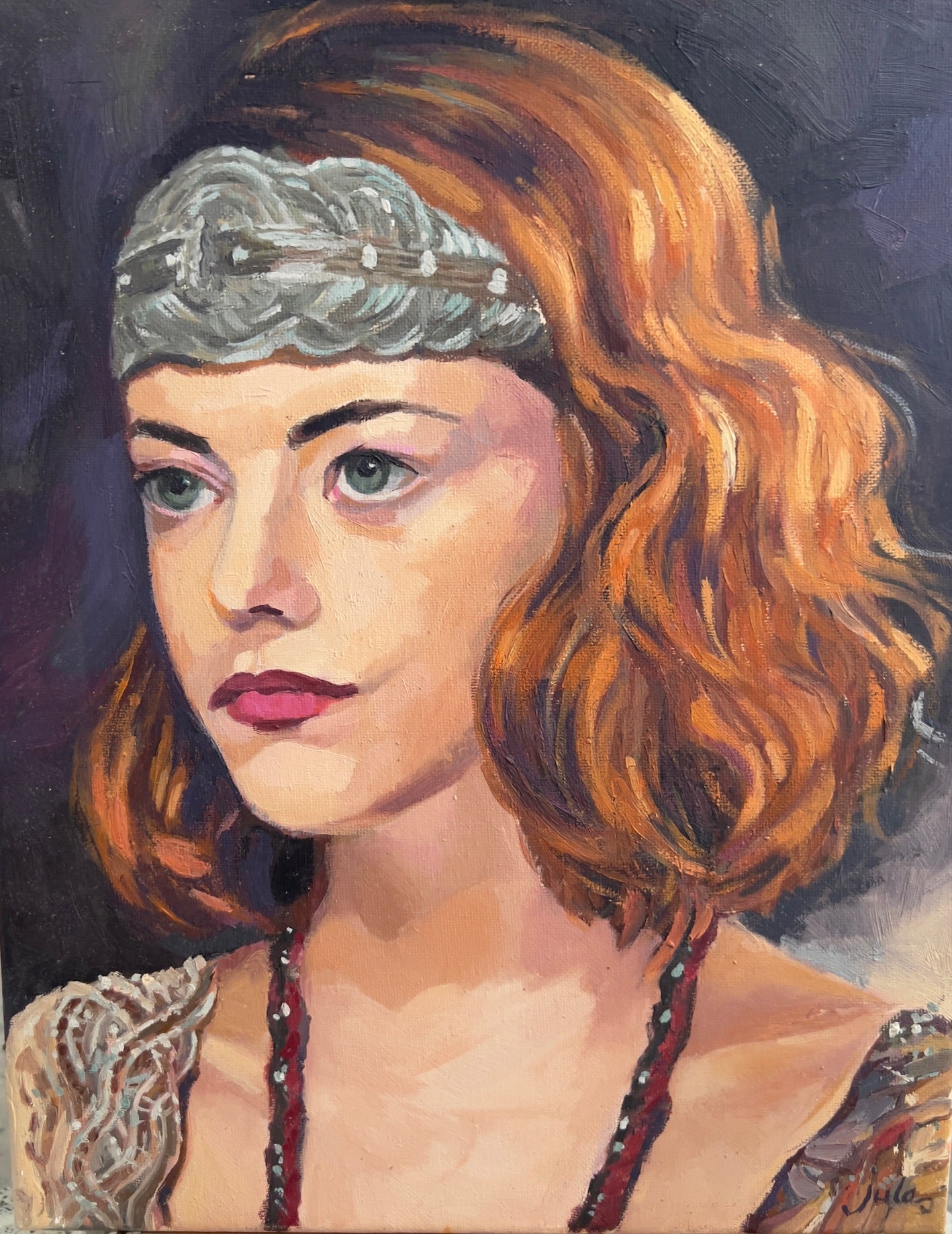 HONORING ACTRESS EMMA STONE Oil Painting