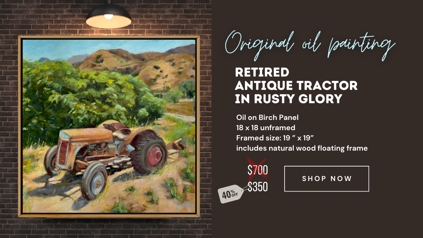 RETIRED ANTIQUE TRACTOR IN RUSTY GLORY (JUST REDUCED)