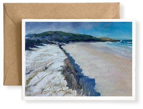 SAND DUNES - Art Card Print of Original Seascape Oil Painting