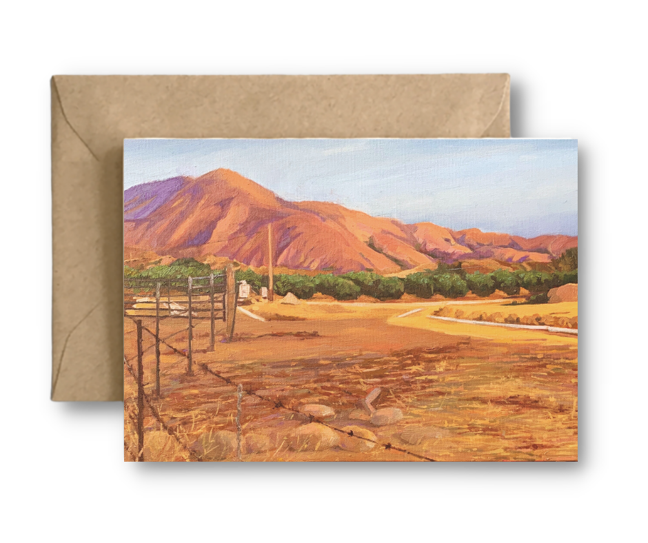 GOLDEN HOUR at SESPE RANCH - Art Card Print of Original Landscape Oil Painting