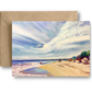 OCEAN PARK HIGH NOON UNDER THE UMBRELLAS  - Art Card Print of Original Seascape Oil Painting