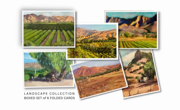 BOXED SET of six (6) LANDSCAPE Blank Art Cards