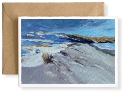 ABSTRACT SAND DUNES STUDY  - Art Card Print of Original Seascape Oil Painting