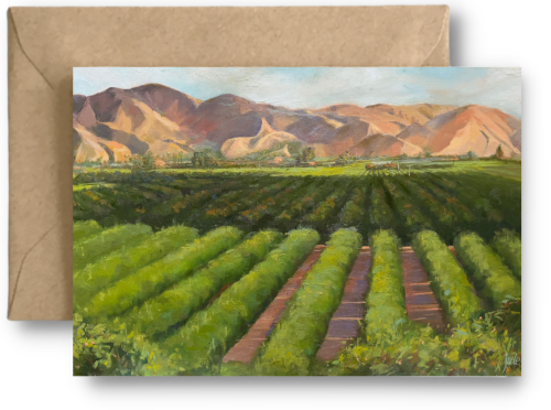 SOUTH MOUNTAIN WEST - Art Card Print of Original Landscape Oil Painting