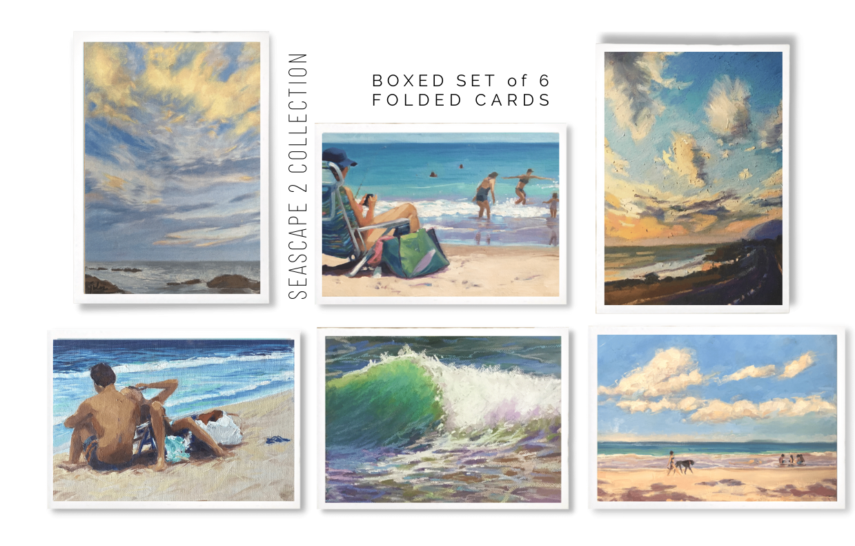 BOXED SET OF (6) SEASCAPE 2 COLLECTION Blank Art Cards