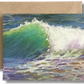 EMERALD  AQUA WAVE HORIZONTAL - Art Card Print of Original Seascape OIL l Painting