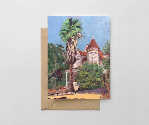 HOMETOWN TREASURE  - Art Card Print of Original Landscape Oil Painting