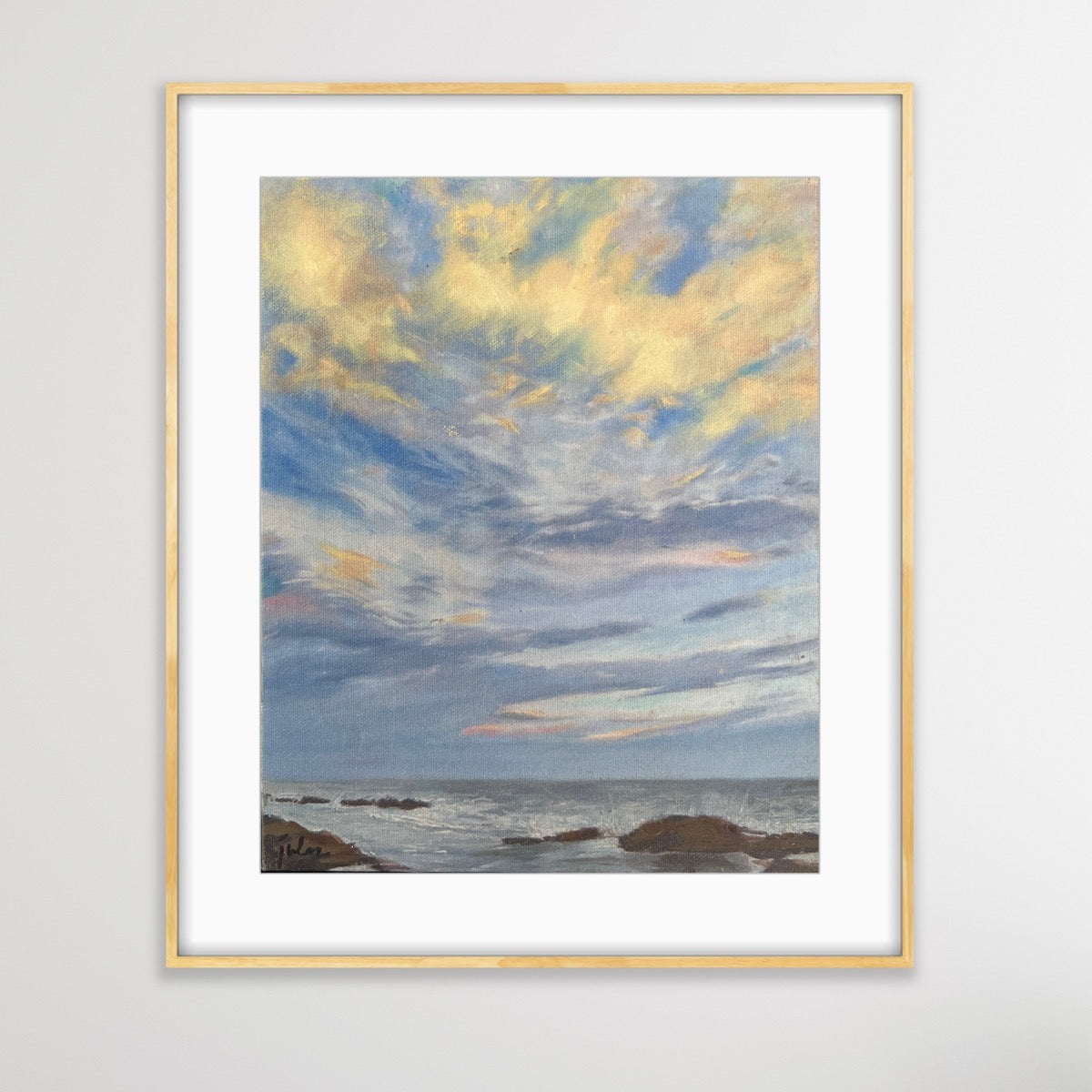 YELLOW CLOUDS AT DUSK - Giclee Reproduction Print of Original Oil Painting