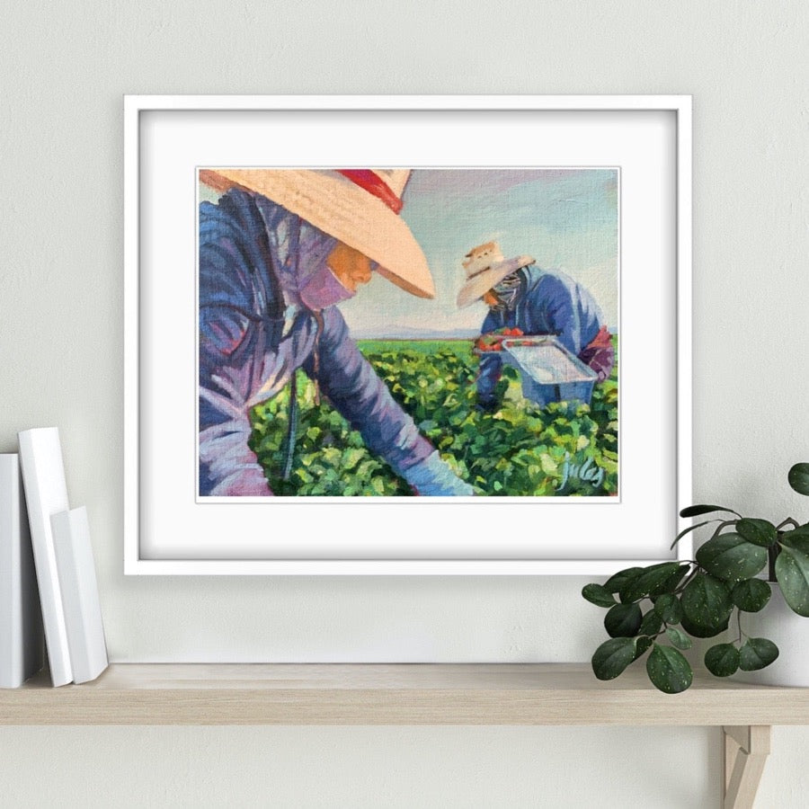 FARM WORKERS DESERVE RESPECT - Giclee Reproduction of Original Oil Painting Print