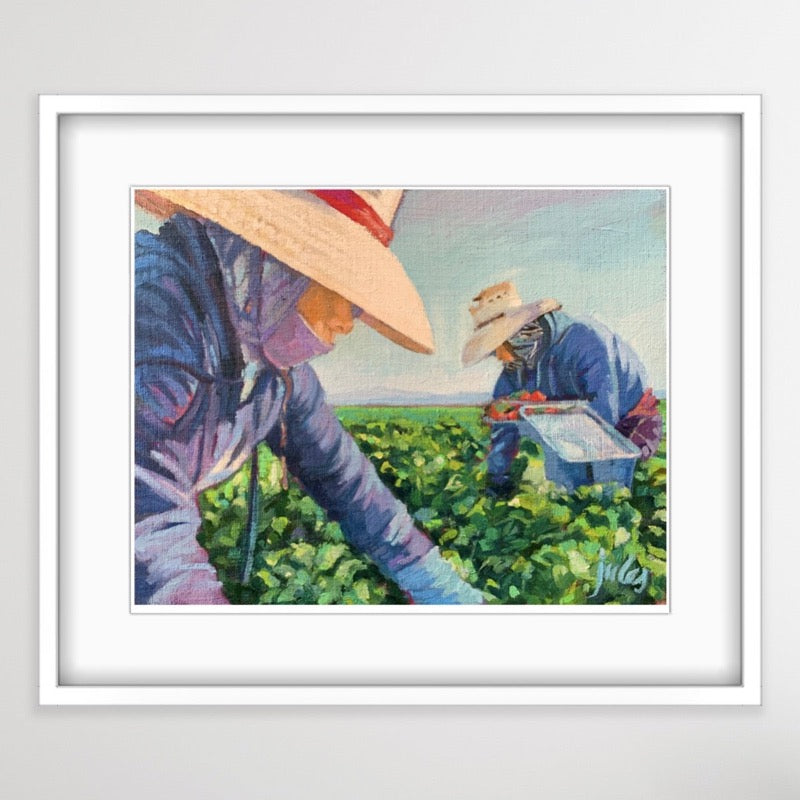 FARM WORKERS DESERVE RESPECT - Giclee Reproduction of Original Oil Painting Print