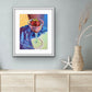 CHOCOLATE STRAWBERRY IN A GLASS WITH BLUE FABRIC -  Giclee Reproduction of Original Oil Painting Print