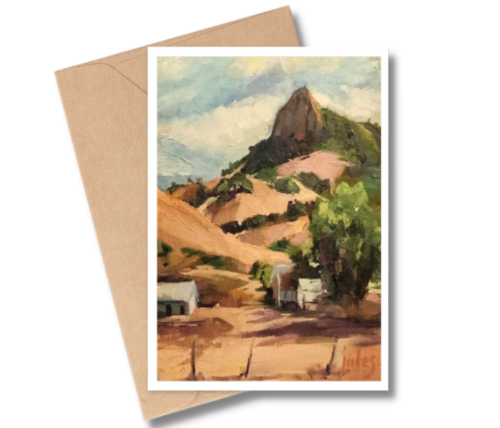 PASO ROBLES HILLS - Art Card Print of Original Landscape Oil Painting