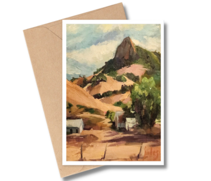 PASO ROBLES HILLS - Art Card Print of Original Landscape Oil Painting