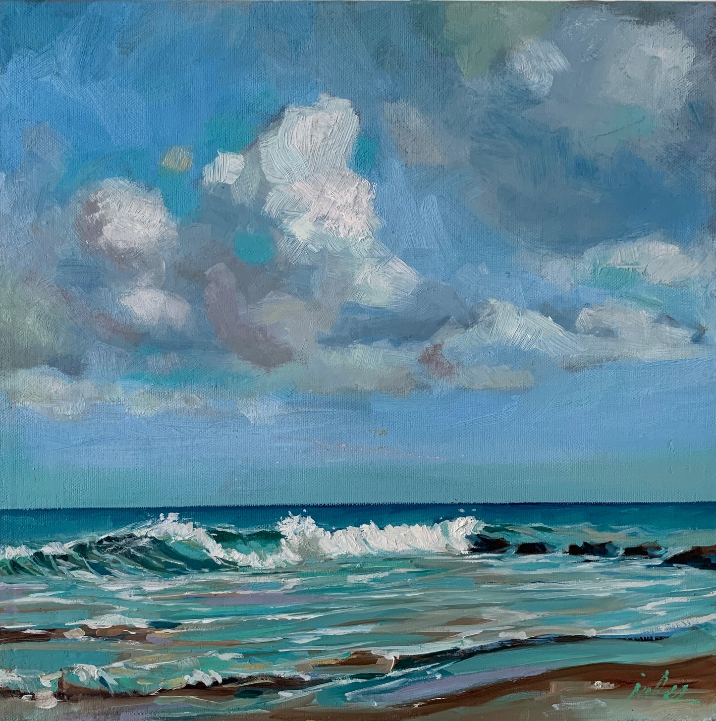 LA PUNTA - WEST CONDADO BEACH - Giclee Reproduction Print of Original Oil Painting